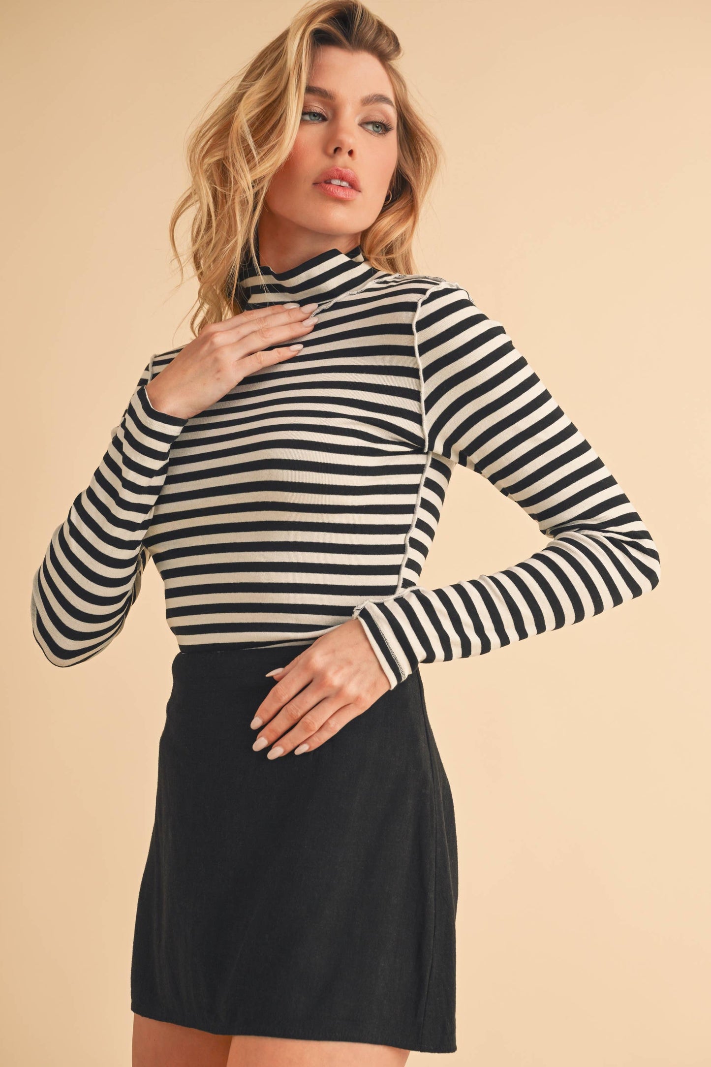 Tarah Mock Neck Top