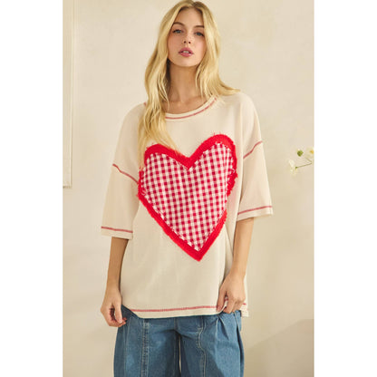 Sweetheart Gingham Waffle Tee