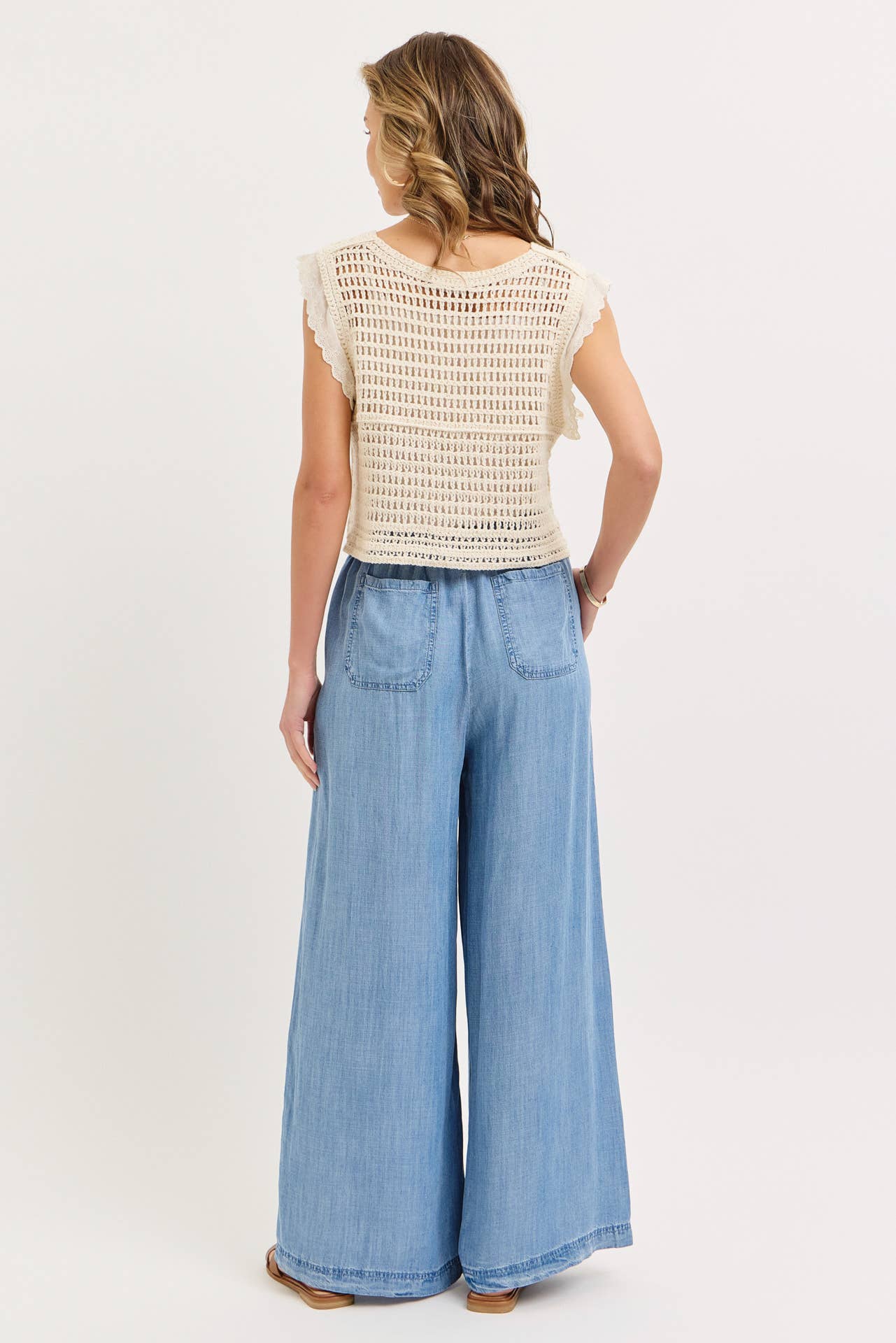 Elastic Waist Palazzo Pants