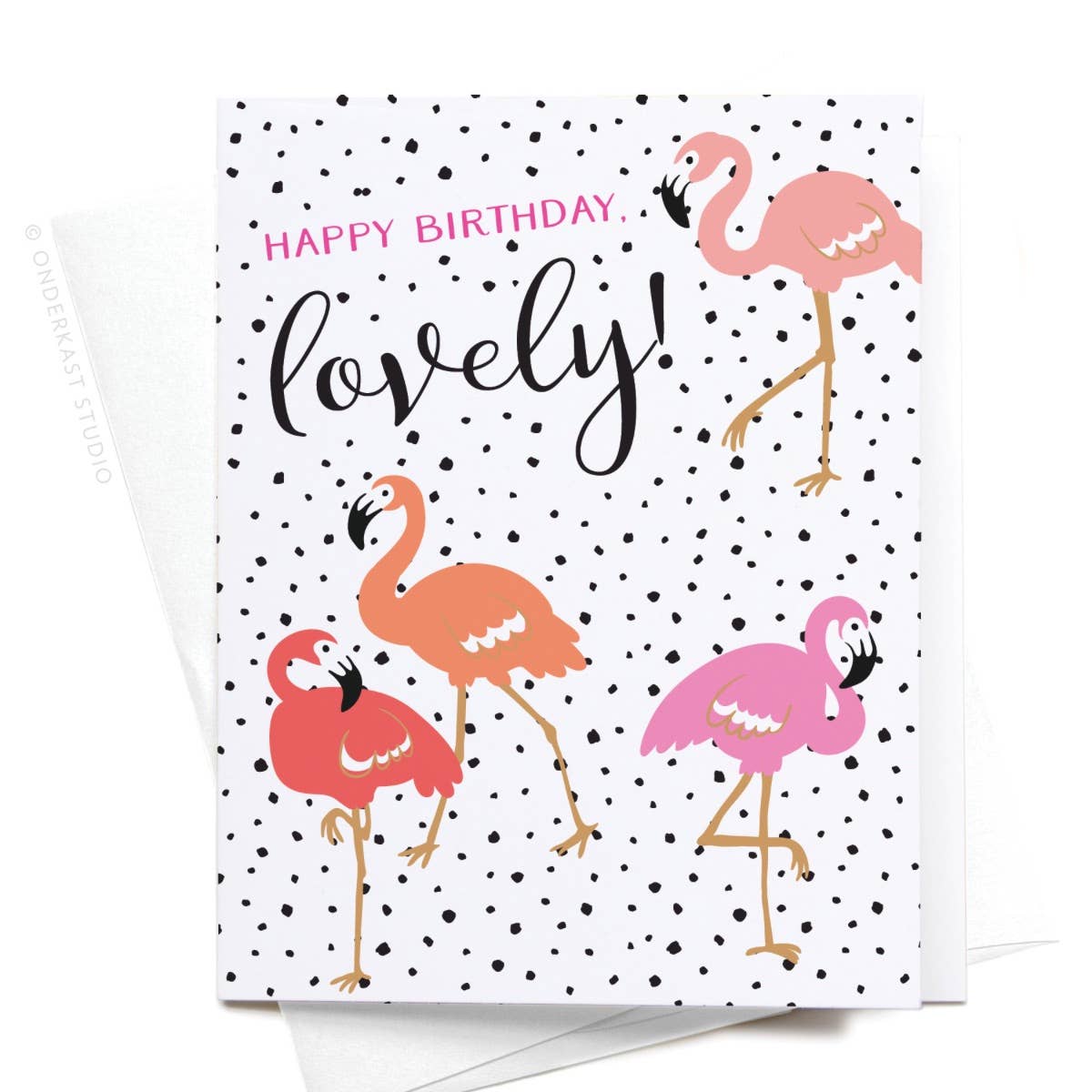 Happy Birthday Lovely! Flamingos Greeting Card