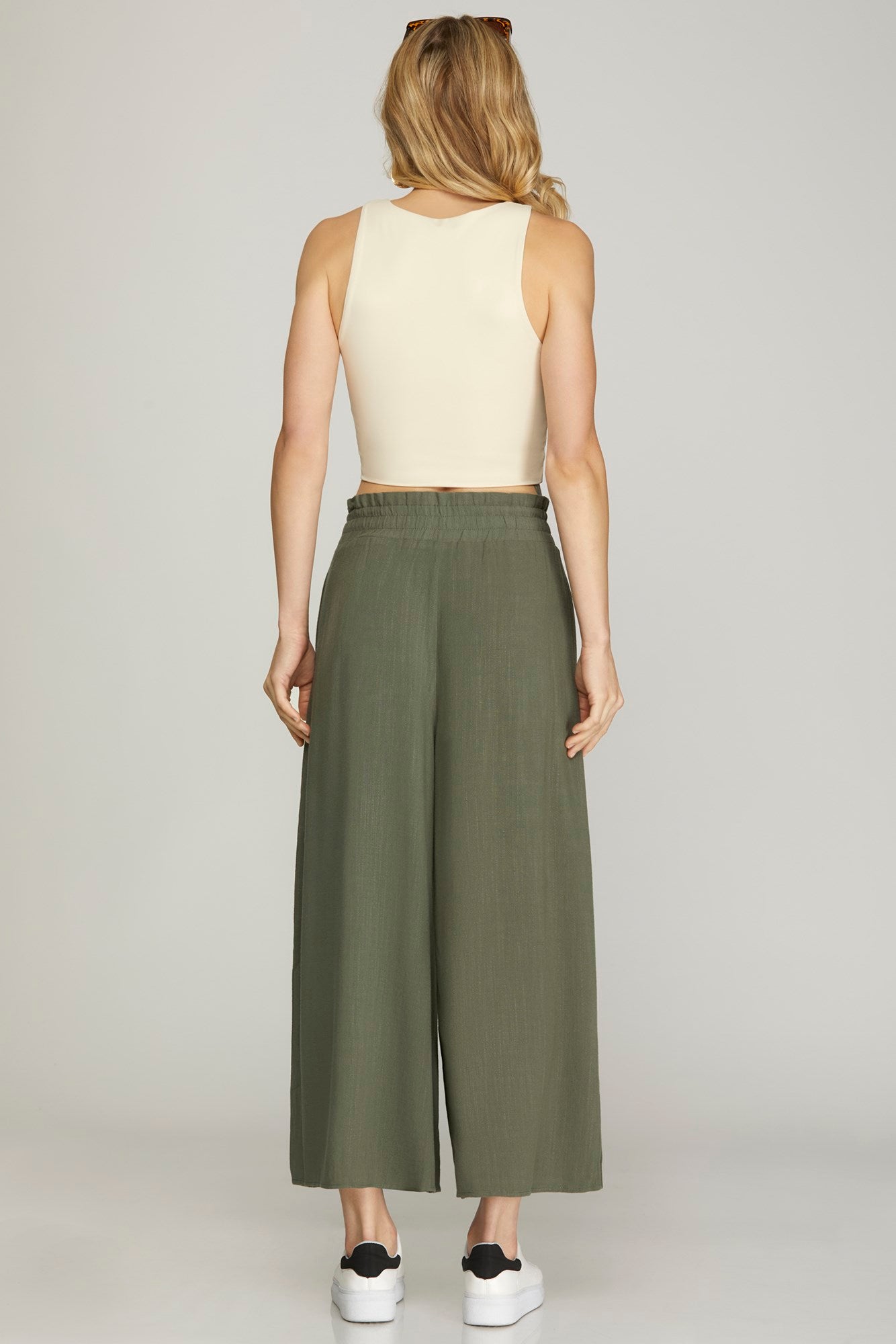 Waist Tied Capri Pants