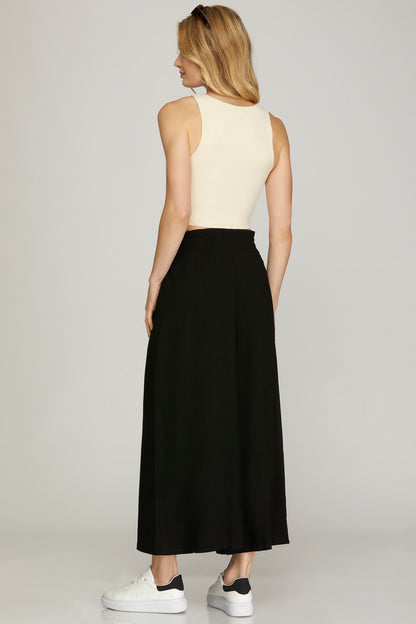 Waist Tied Capri Pants
