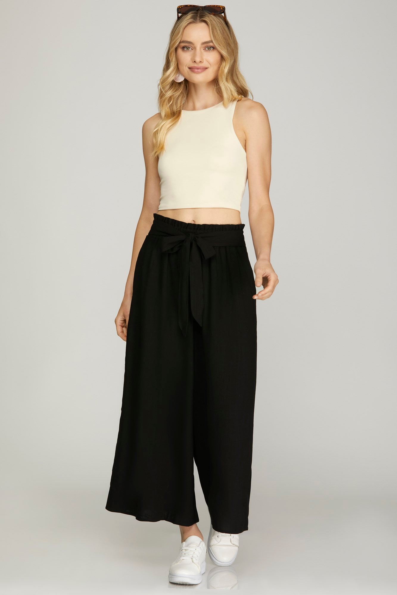 Waist Tied Capri Pants