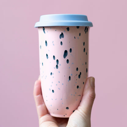 Blossom Ceramic Travel Cup 16oz | Reusable Coffee Tumblers