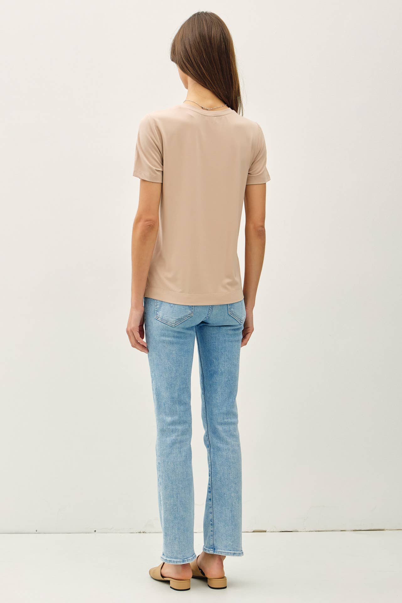 Bamboo Modal Basic Round Neck Short Sleeve Tee