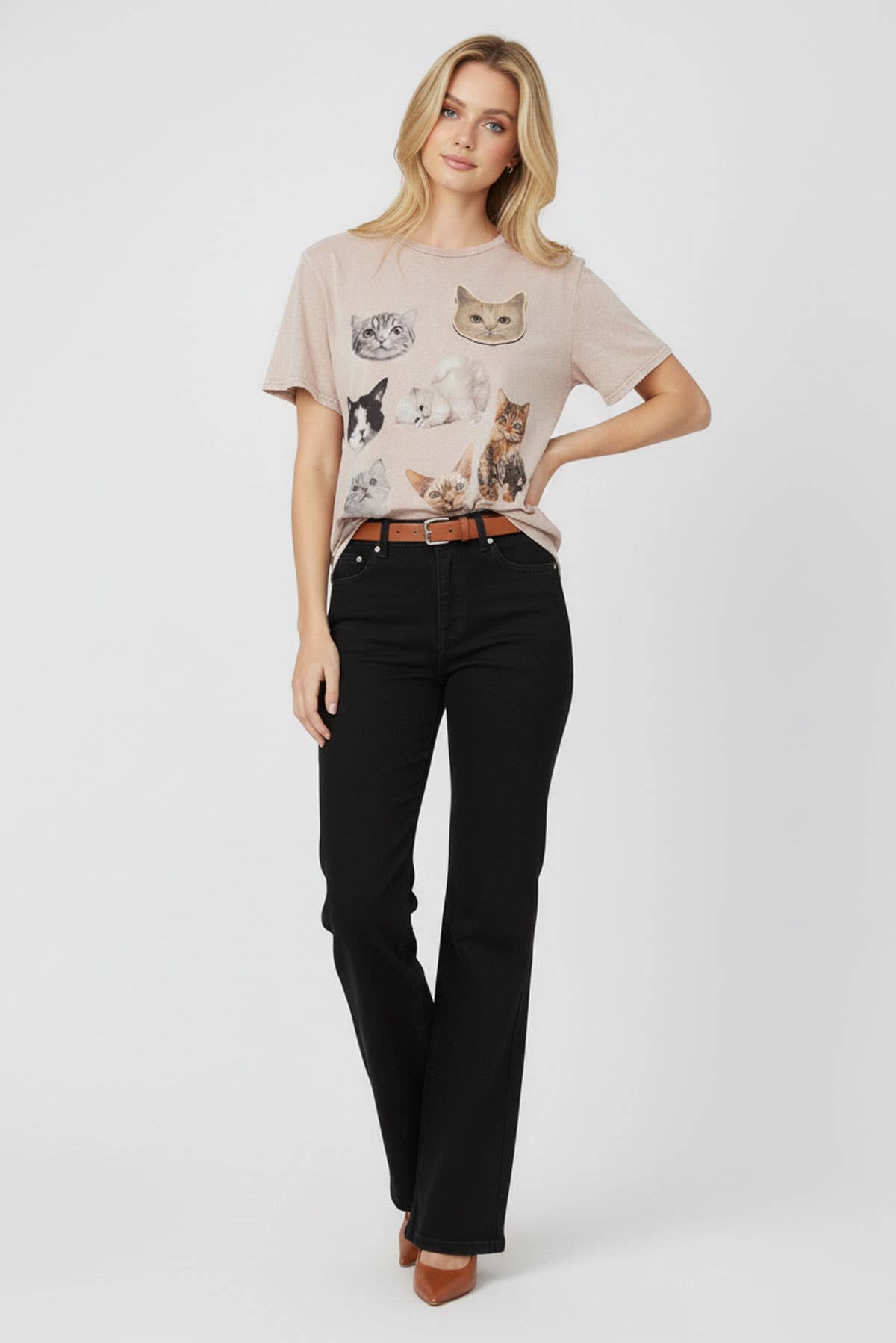 Vintage Cat Graphic Tee