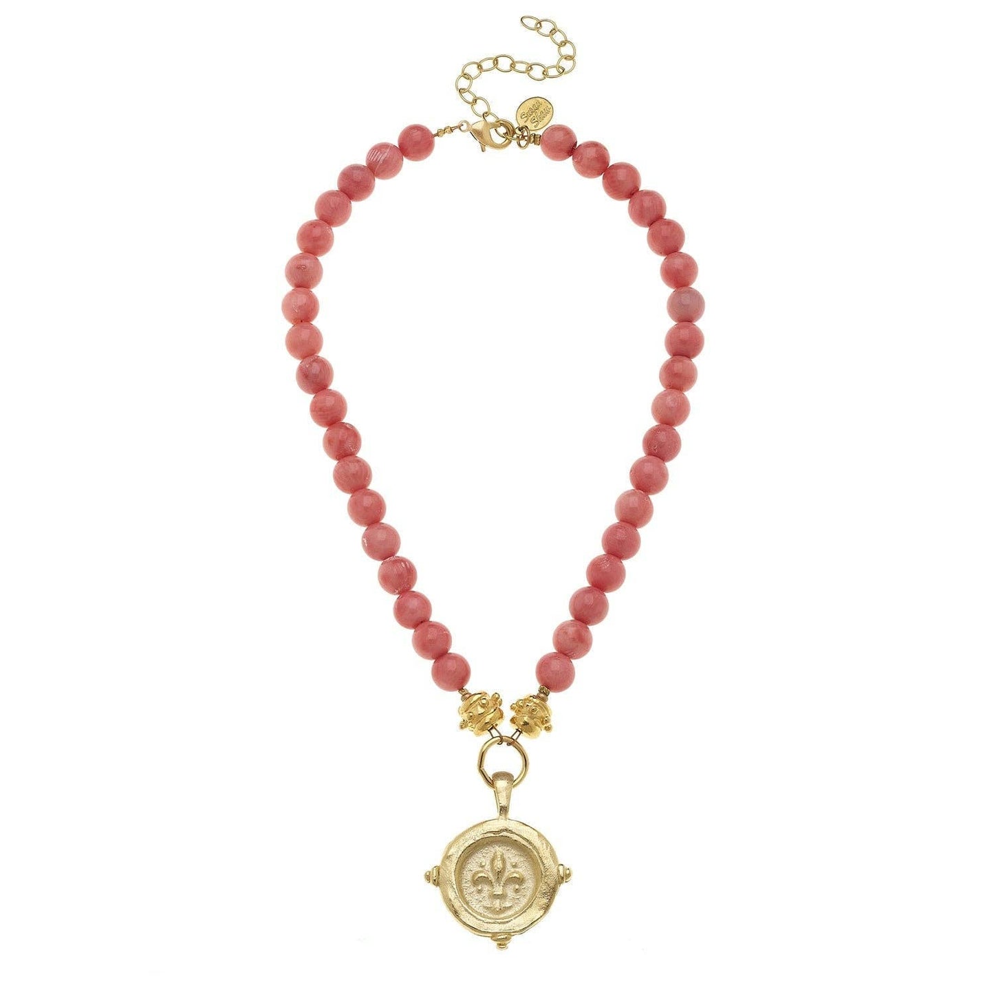 Fleur-De-Lis Stone Necklace