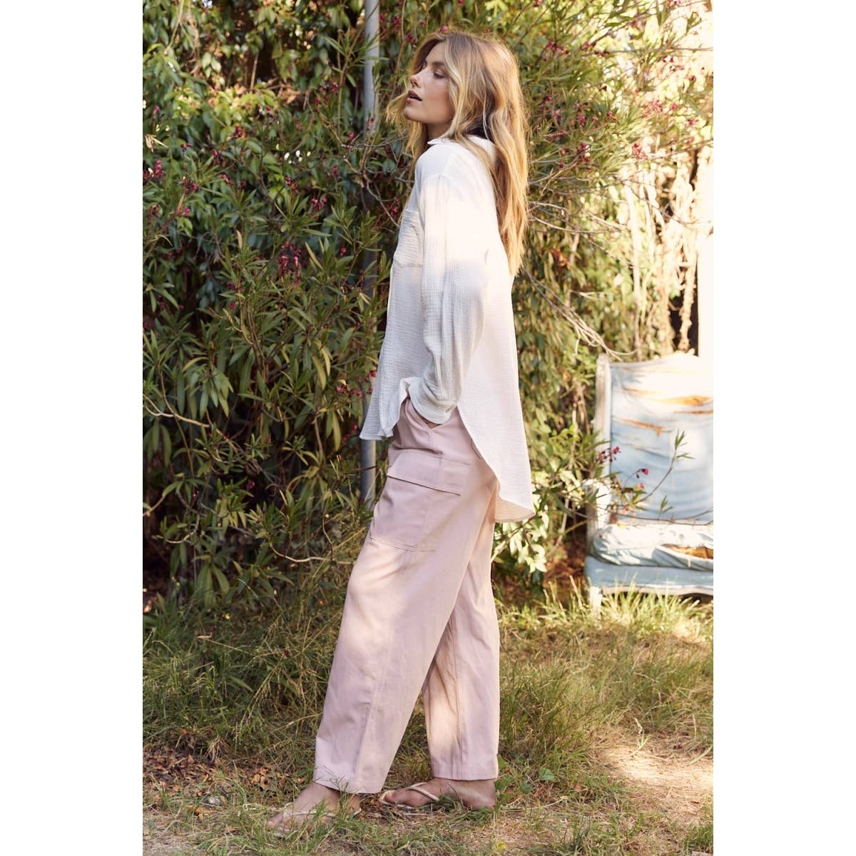 Cotton Twill Cargo Pants