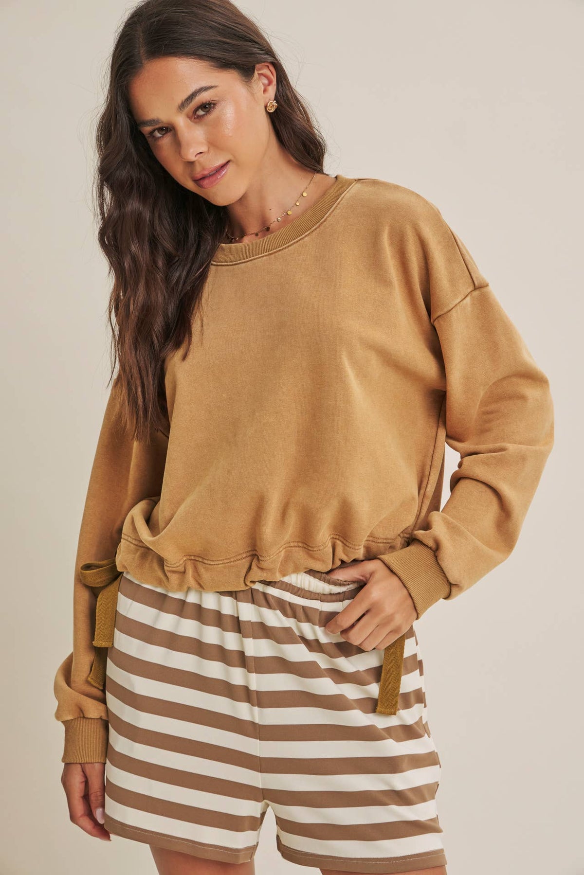 Soft Faded Mineral Wash Sweatshirt