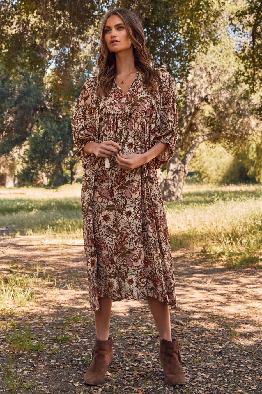 Bohemian Floral Maxi Dress