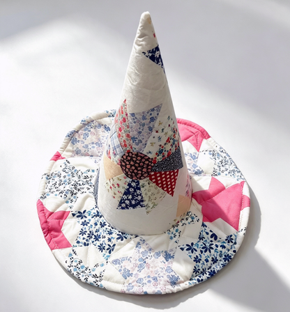 Patchwork Quilted Witch Hat Halloween Hat