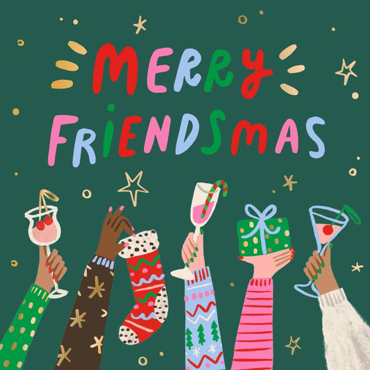 Christmas Cocktail Napkins | Merry Friendsmas