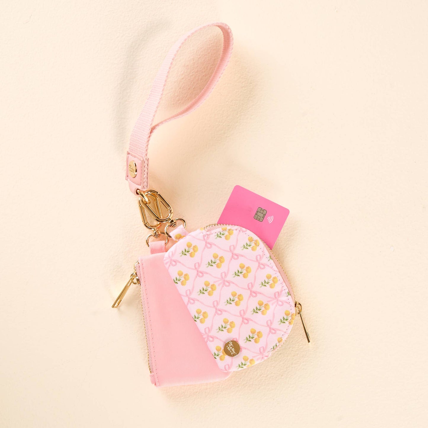 Dynamic Duo Pouch Wristlet-Marigold Lane Pink