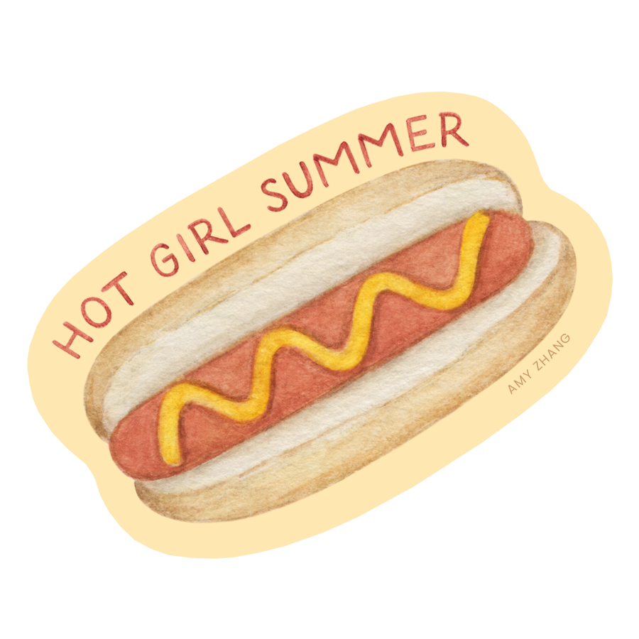 Hot Girl Summer Hot Dog Sticker