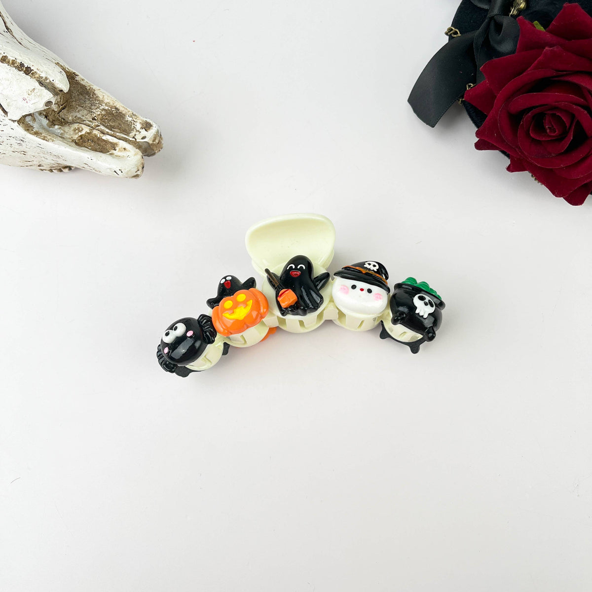 Halloween Pumpkin Party Ghost Skull Hair Claw Clip