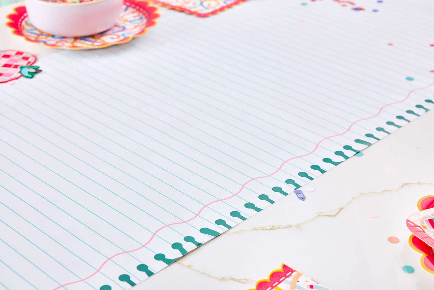 'Write On! Paper Table Runner with Stickers