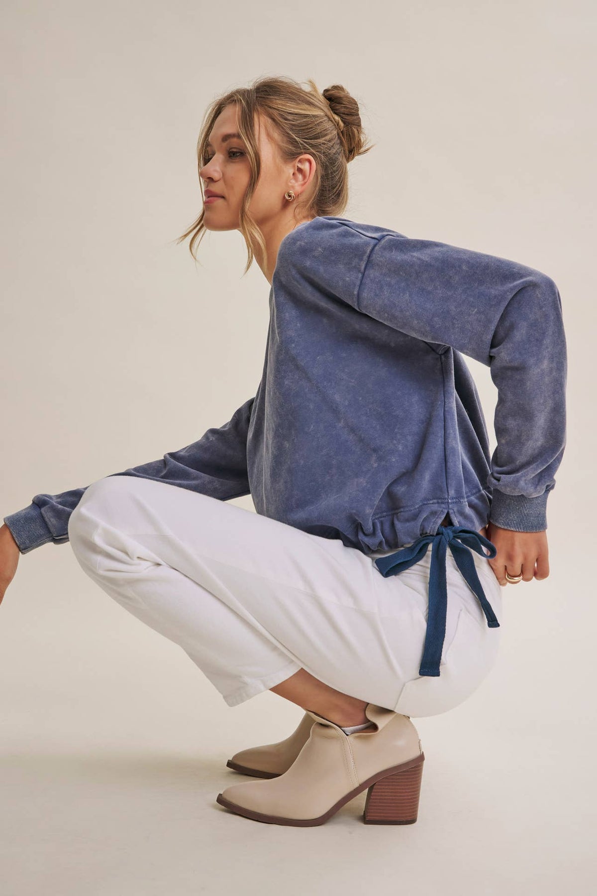 Soft Faded Mineral Wash Sweatshirt