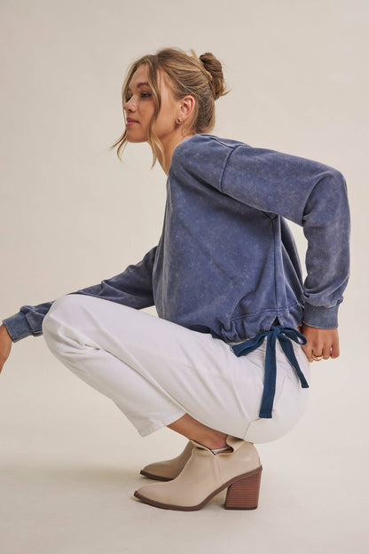Soft Faded Mineral Wash Sweatshirt