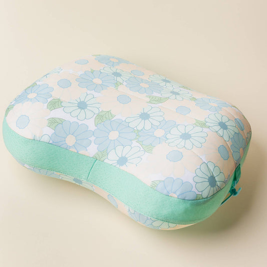 Ballast Beach Pillow-Daisy Craze Aqua