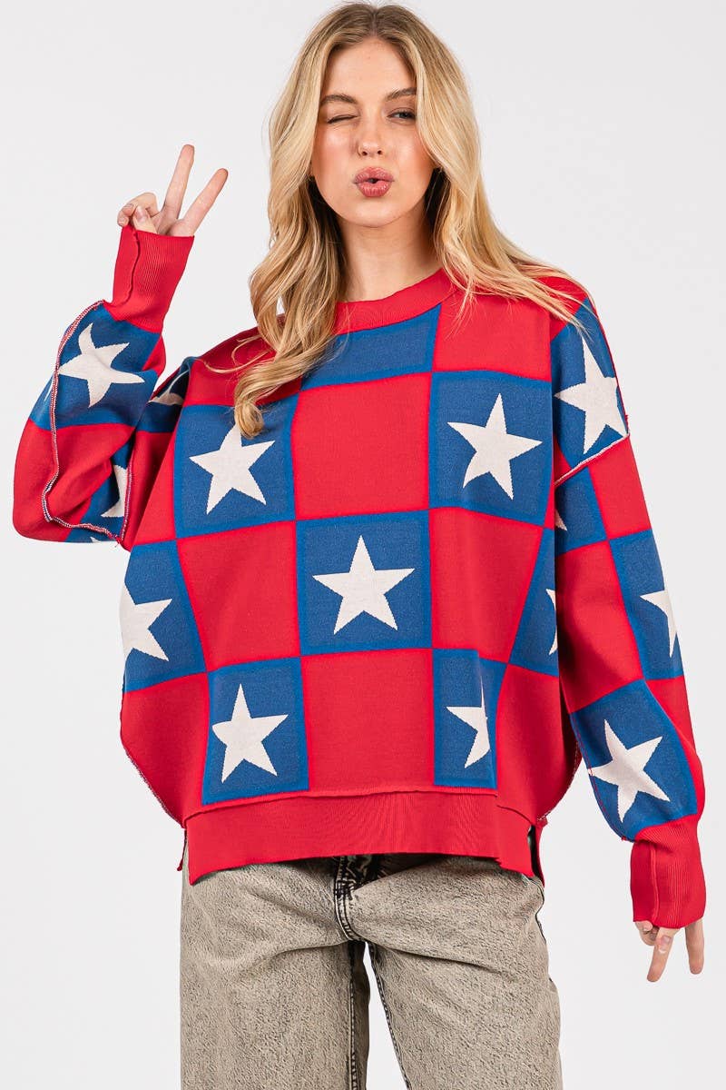 Americana Checkered Top