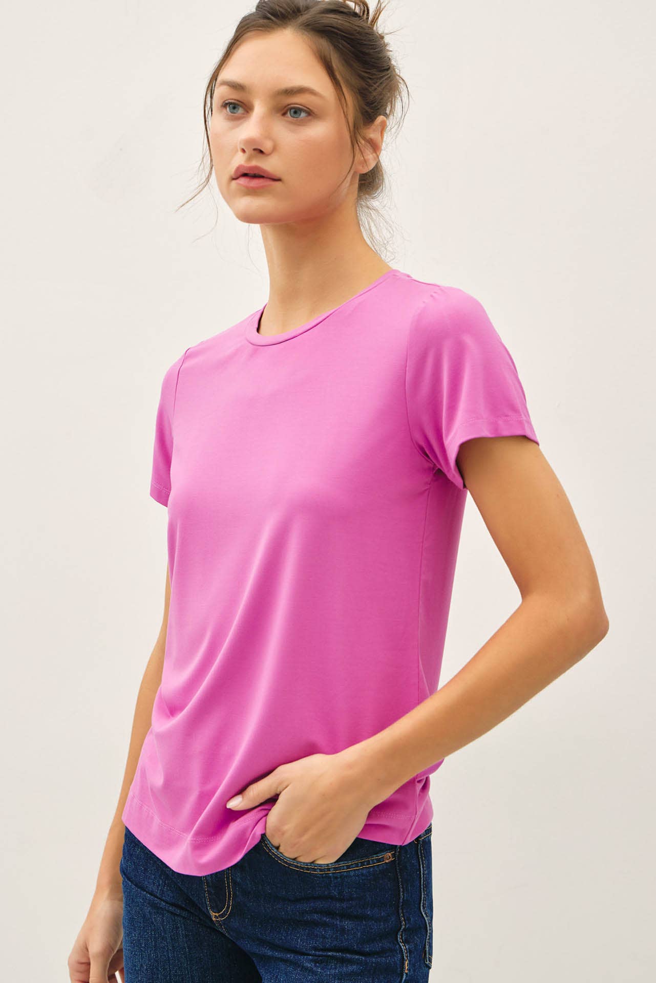 Bamboo Basic Round Neck T-Shirt