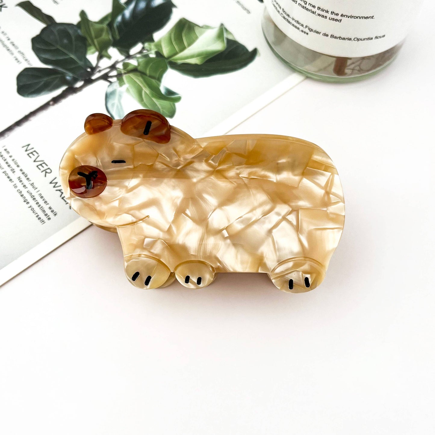 Capybara Hair Animal Clip