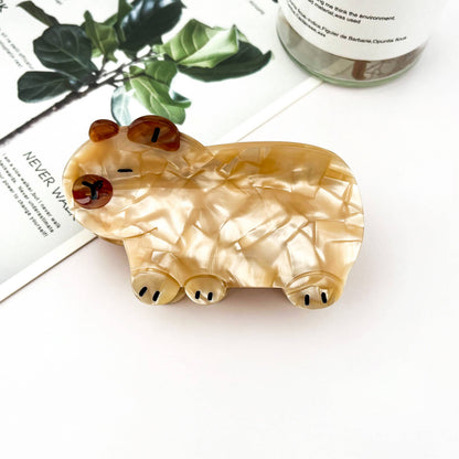 Capybara Hair Animal Clip