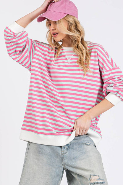 Multi Color Striped Sweatshirt