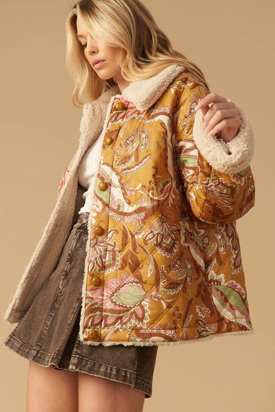 Printed Quilt Jacket