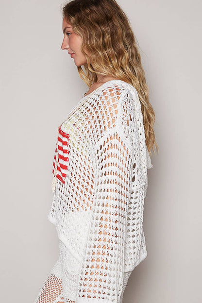 American Flag Crochet Sweater
