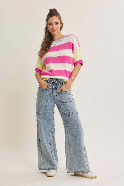 Ease and Grace Wide Leg Jeans