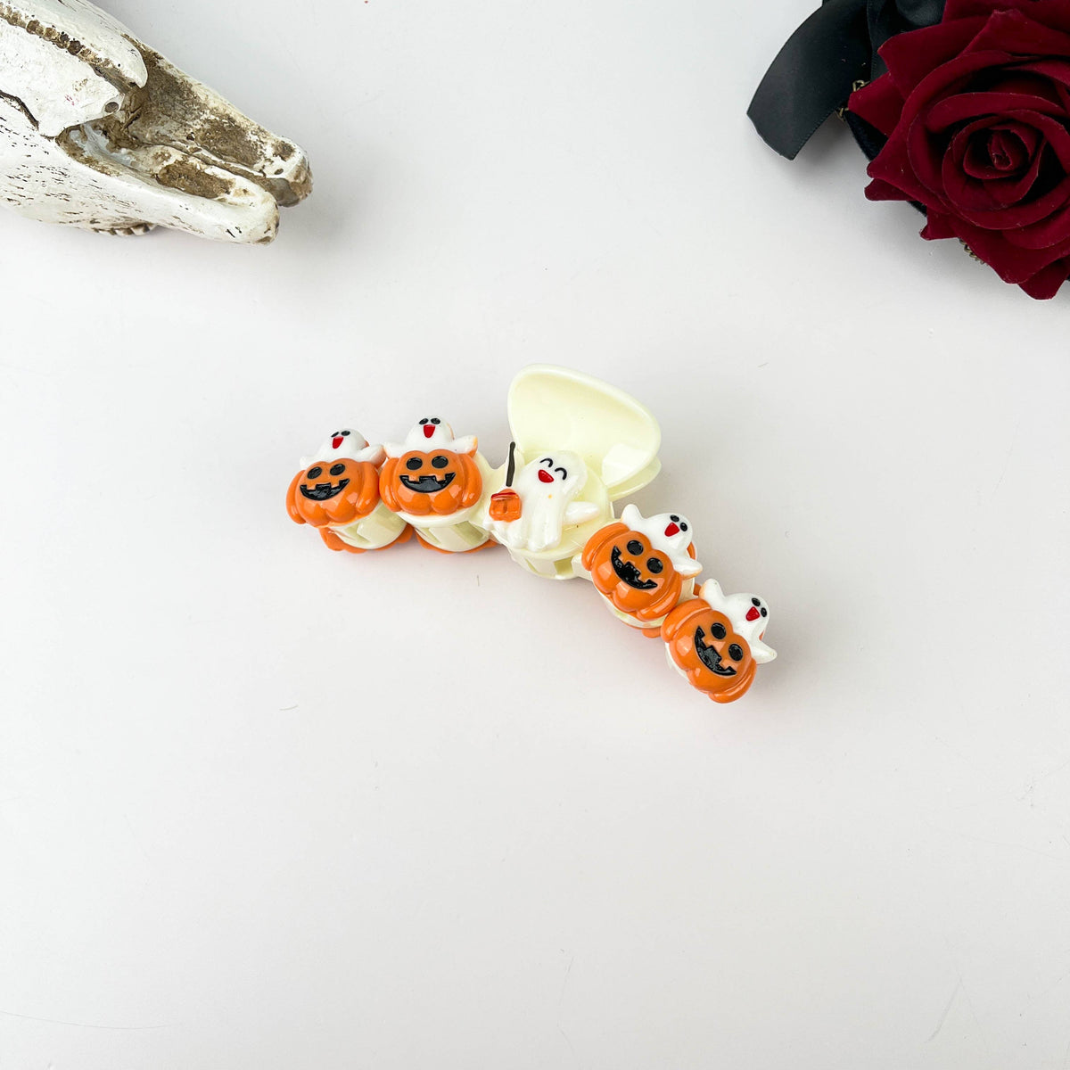 Halloween Pumpkin Party Ghost Skull Hair Claw Clip