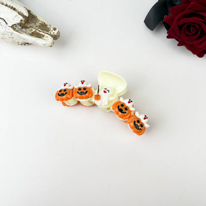Halloween Pumpkin Party Ghost Skull Hair Claw Clip