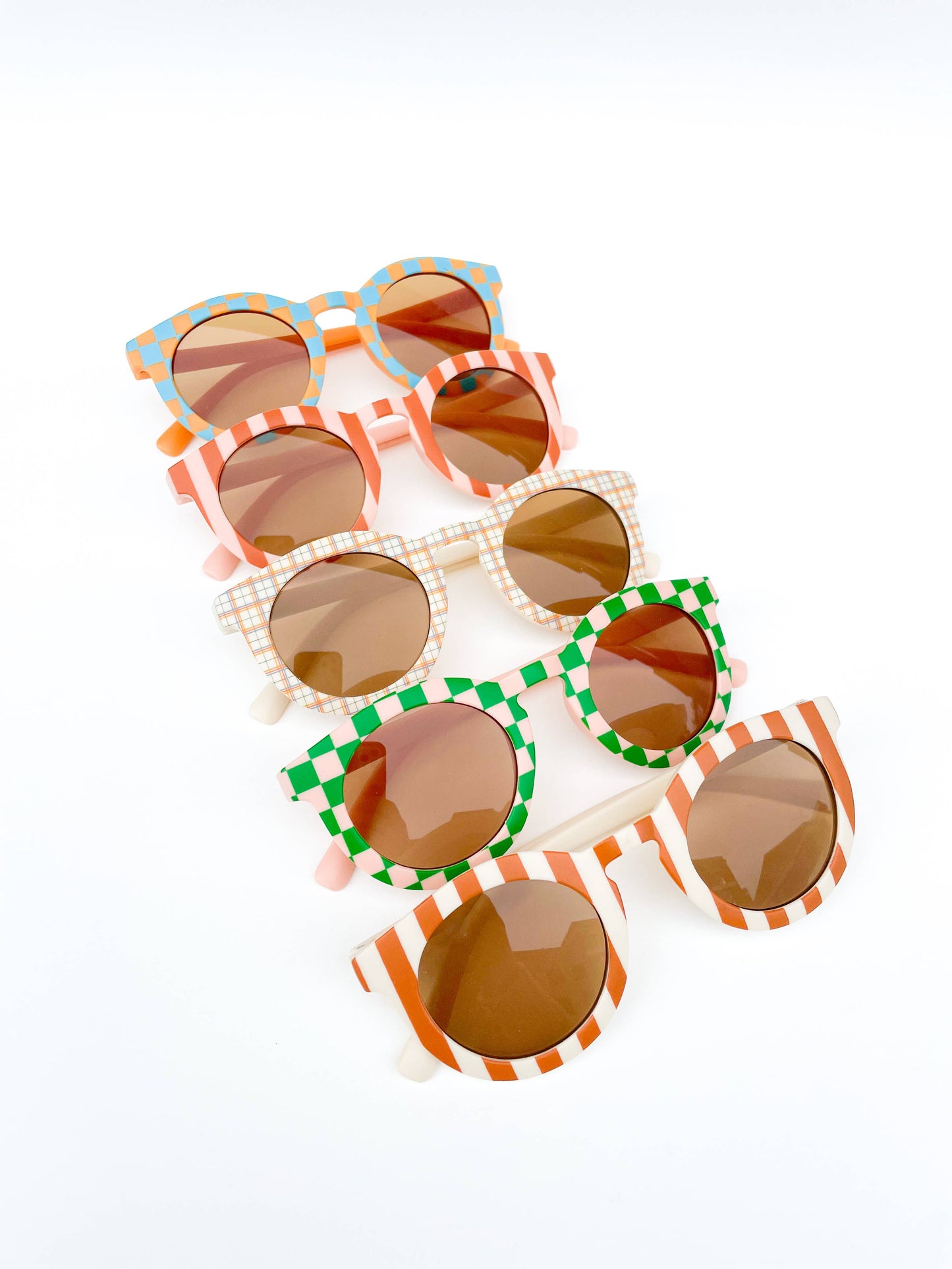 Blush & Tan Stripe Kids Toddler Sunglasses