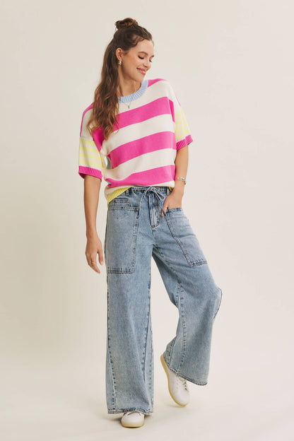 Ease and Grace Wide Leg Jeans