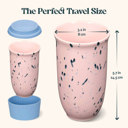 Blossom Ceramic Travel Cup 16oz | Reusable Coffee Tumblers