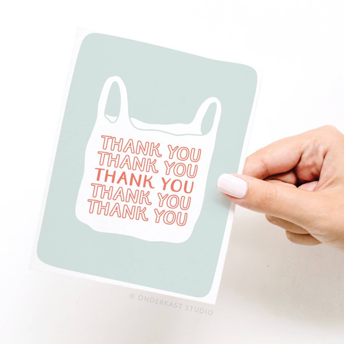 Thank You Plastic Bag Greeting Card