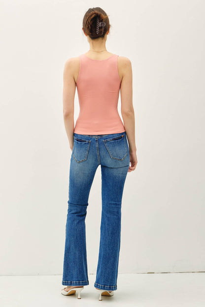Basic Full Length V-Neck Tank