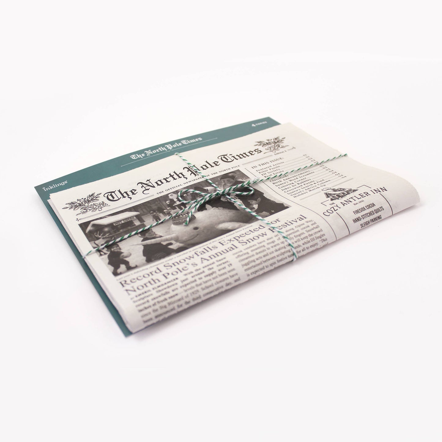 4pk North Pole Times - Newspaper and Gift Wrap