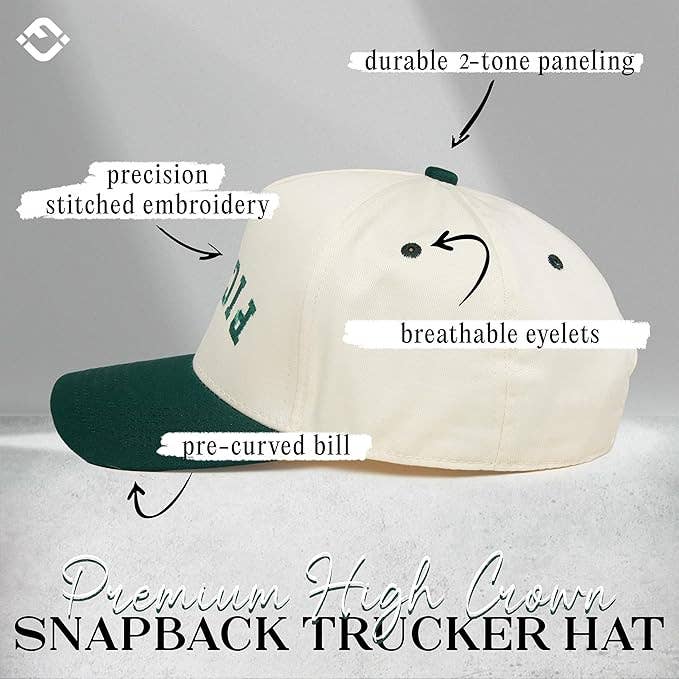 2-Tone Embroidered Cap - Pickle - Green/Beige