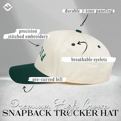 2-Tone Embroidered Cap - Pickle - Green/Beige