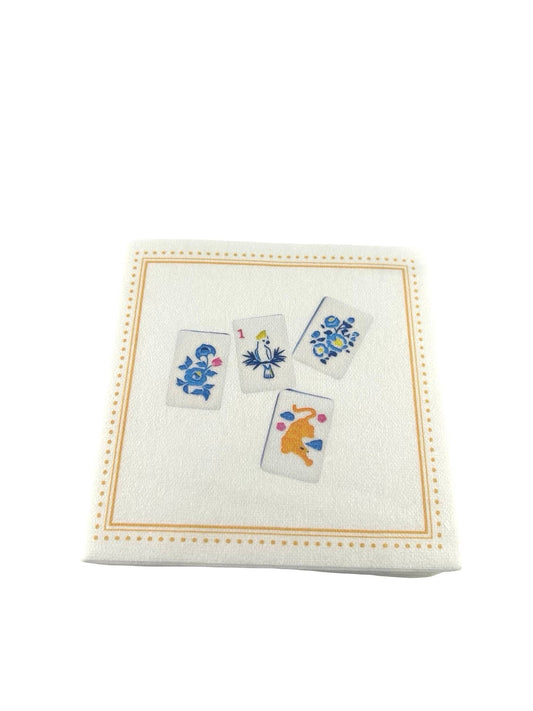 Mahjong Linen-Feel Cocktail Napkins
