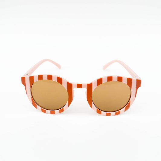 Blush & Tan Stripe Kids Toddler Sunglasses