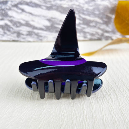 2.1" Black Witch Hat Hair Clip Halloween