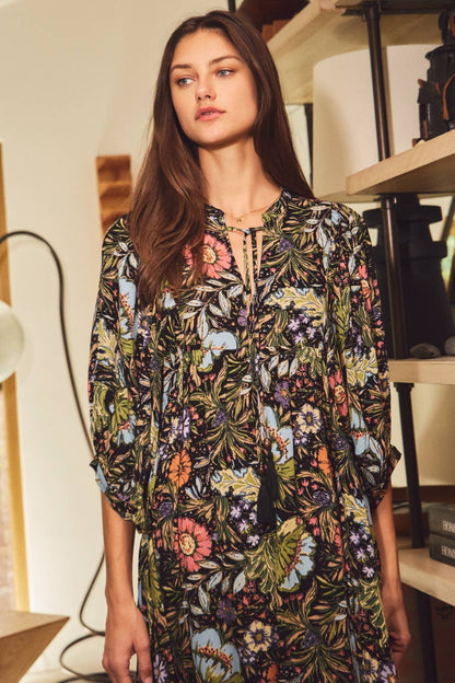 Bohemian Floral Maxi Dress