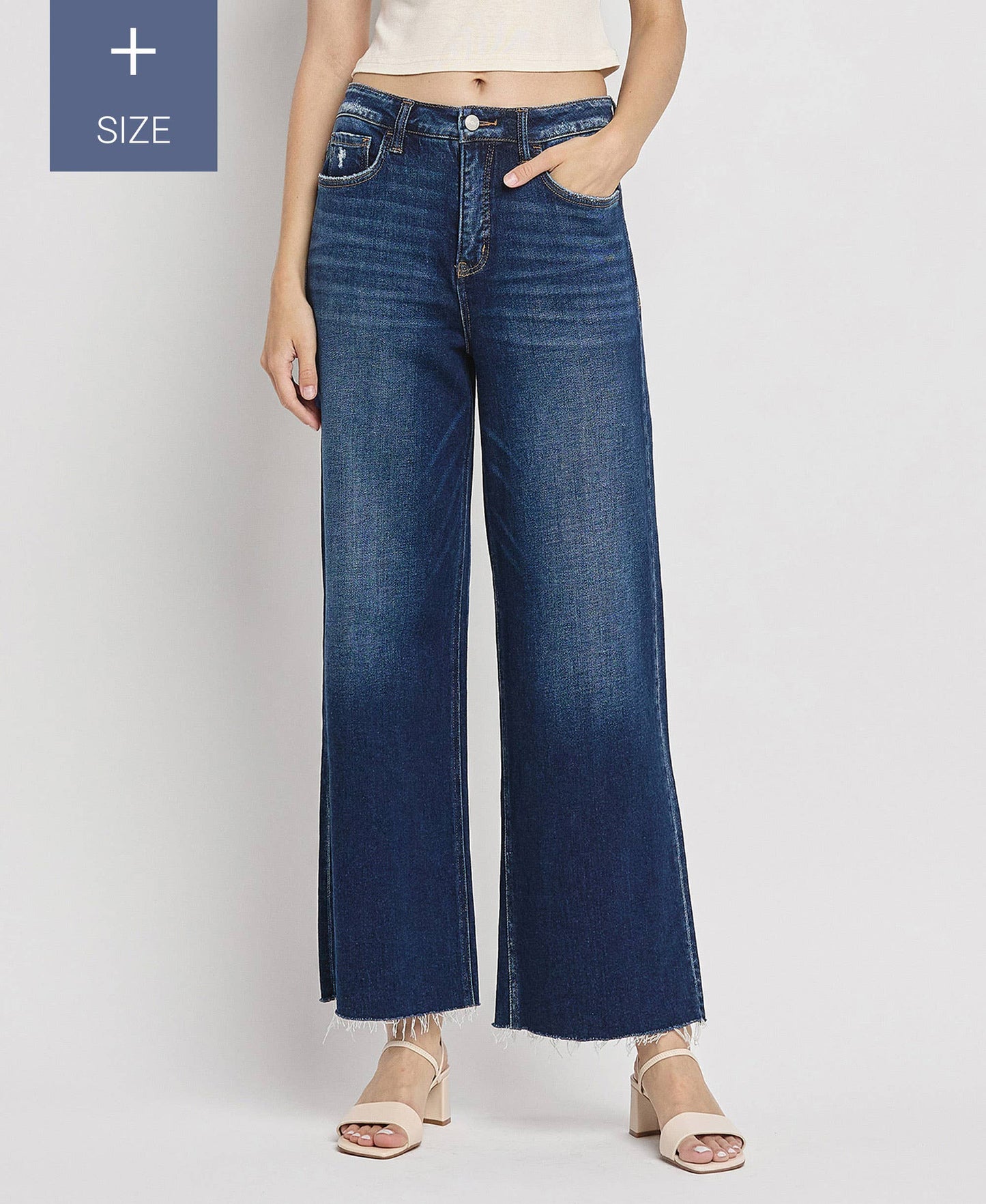 Tummy Control Super High Rise Wide Leg Jeans