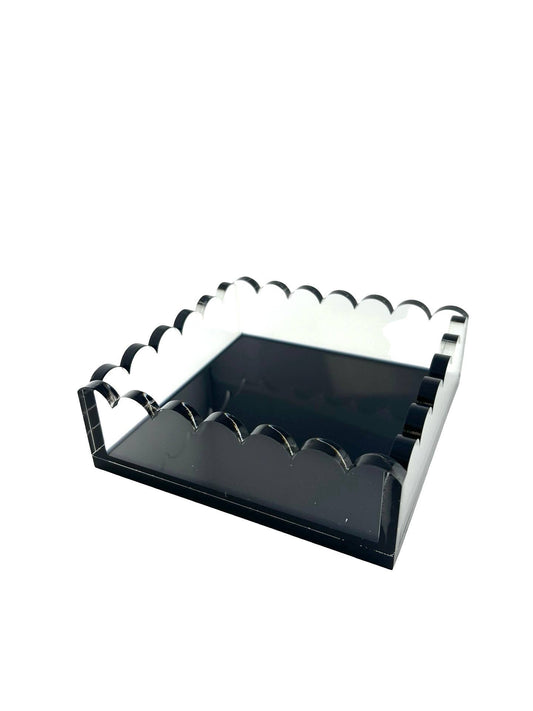 Scalloped Cocktail Napkin Holder - Slate