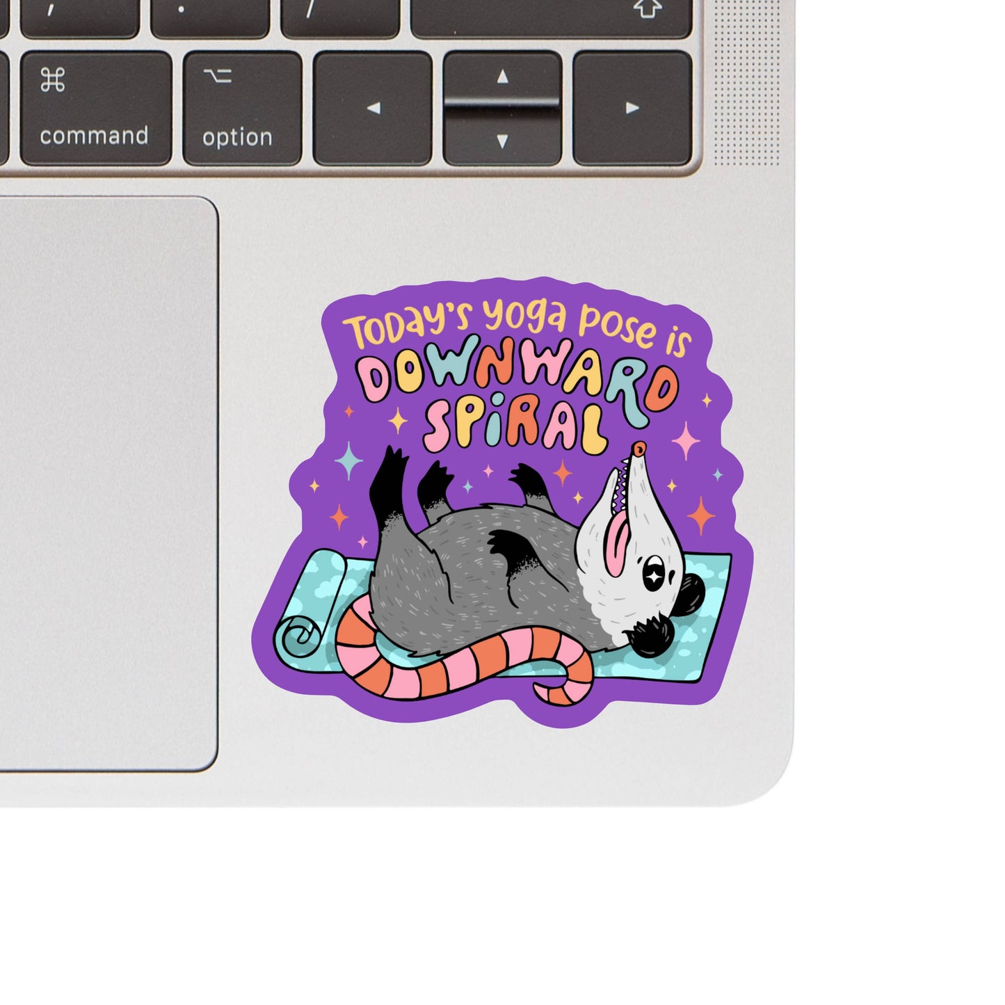 Yoga Opossum Sticker