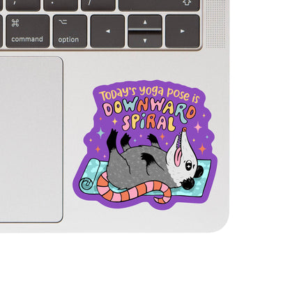 Yoga Opossum Sticker