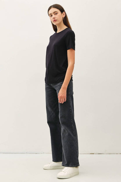 Bamboo Modal Basic Round Neck Short Sleeve Tee